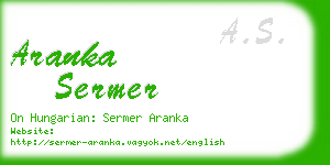 aranka sermer business card